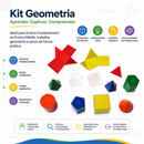 Aprendendo com Sólidos Geométricos em Acrílico 10 peças com Planificações em Plástico