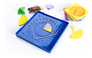 Geoplano Circular e Triangular + Kit de Frações – Geoboard Multifuncional