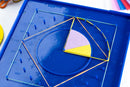 Geoplano Circular e Triangular + Kit de Frações – Geoboard Multifuncional