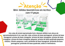 Sólidos Geométricos em Acrílico – Kit com 17 Peças para Estudo de Volume
