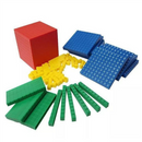 Material Dourado Encaixável 611 Peças - Sistema Base 10 Numerado